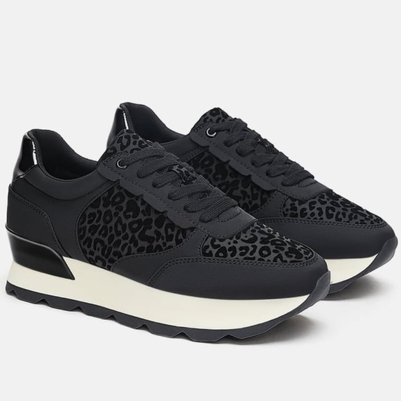 zara leopard sneakers